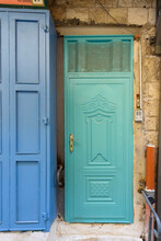 Coloured Door In The Old City Jerusalem, Israel