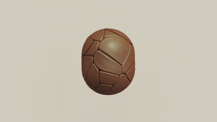 Canvas Print - Chocolate capsule fragments brown soft rounded dark cocoa block gourmet 3d illustration render digital rendering