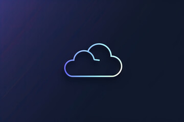 Poster - Elegant and unique cloud logo.