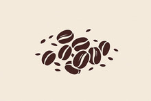 Elegant And Unique Coffee Bean Logo.