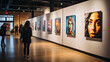 An urban art exhibition featuring artists from various cultural backgrounds.