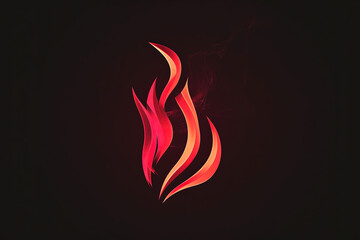 Wall Mural - Elegant and unique flame logo.