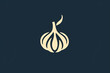 Elegant and unique garlic logo.