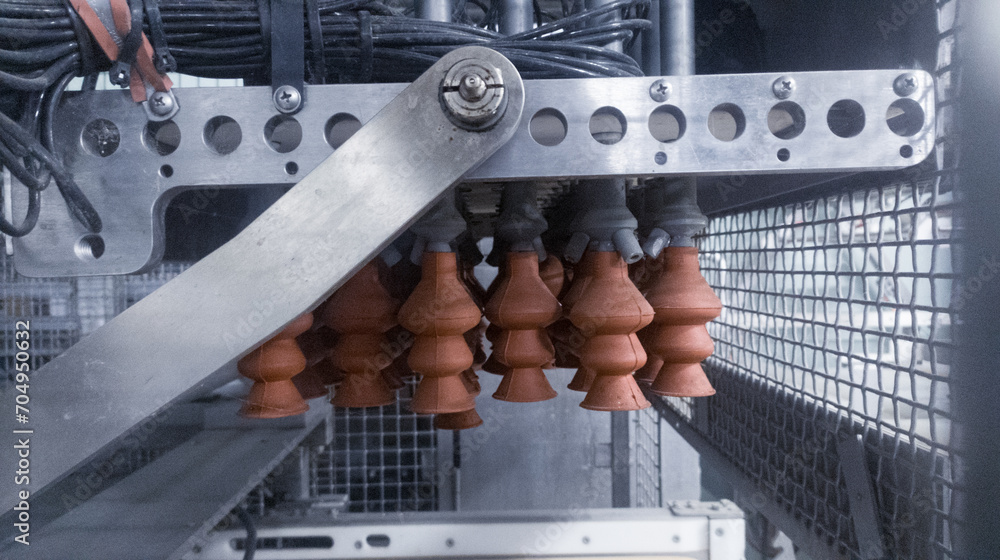 Actuator pneumatic system on the Automatic eggs candling machine ...