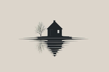 Modern and stylish house logo.