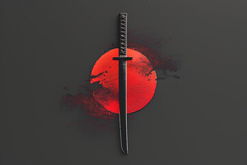 Modern and stylish katana logo.