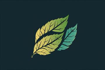 Wall Mural - Modern and stylish leaf logo.