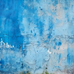 Wall Mural - Blue paint concrete stone texture for background in summer wallpaper. Cement and sand wall vintage - Generative AI