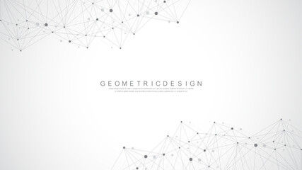 Global network connection banner design template. Header social network communication in the global business concept. Big data visualization. Internet technology