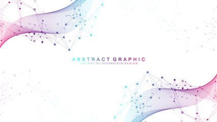 Global network connection banner design template. Header social network communication in the global business concept. Big data visualization. Internet technology