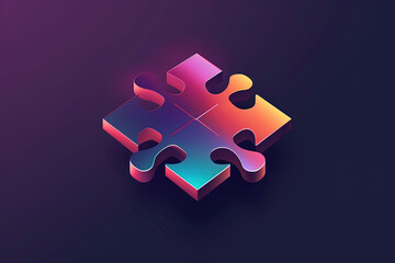 Poster - Modern and stylish logo puzzles.