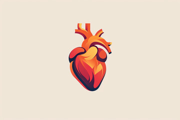 Modern and stylish heart logo.