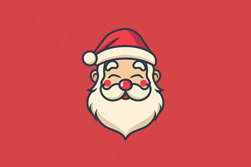 Beautiful and stylish Santa logo.