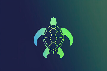 Wall Mural - Beautiful and stylish turtle logo.