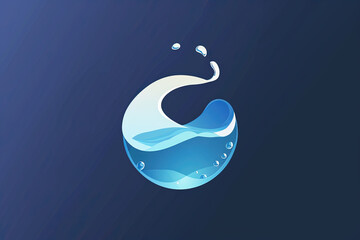 Wall Mural - Beautiful and stylish water logo.