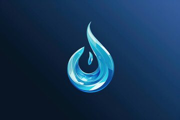 Poster - Beautiful and stylish water logo.