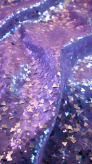 Wall Mural - Glitter bokeh of satin fabric for background. Textile close up