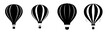 Black and white sketch of air balloon 