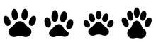 Black And White Sketch Of Animal Footprint 