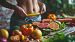© Vladislav - Girl on diet. Eating health food and lost her weight.