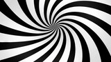 Fototapeta Do przedpokoju - Hypnotic Spiral Tunnel with Black and White Lines AI Generated