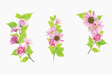 Sticker - floral wreath hand drawn style design