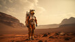 © growth.ai - An astronaut who is active on Mars. scene from interstellar movie on mars
