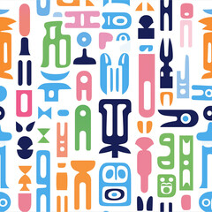 Cute Totem pattern and wallpaper