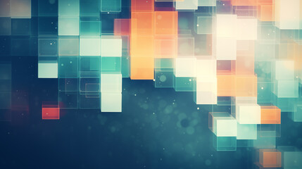 Wall Mural - Abstract background, square geometric shape with bokeh.