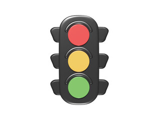 Traffic icon 3d render illustration