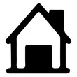 © Sone - home flat icon for apps and websites, House symbol sign black outline logo vector