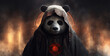 profile picture evil eyes panda, scary halloween vampire
