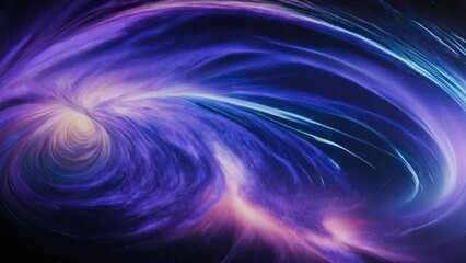 Wall Mural - purple glowing energy bright particles light lines and waves abstract background