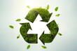 Eco-Friendly World: Three Green Arrows Embrace Our Globe