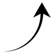 © SimpleDesign - Arrow Up Icon, Black Arrow Icon Flat style arrow icon for your website, Design, Logo, App, UI., Curved Arrow Sign