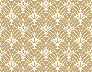 Wall Mural - modern floral art deco pattern. seamless abstract botanic background. vector illustration.