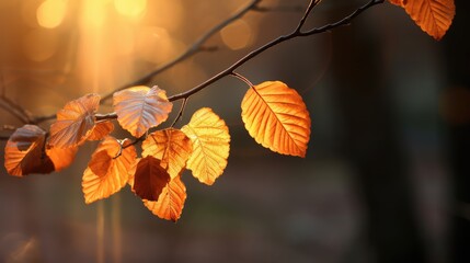 autumn leaves in the sun