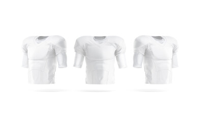 Wall Mural - Blank white american football jersey mockup, front and side view