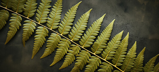 The texture of an old fern leaf, generative AI