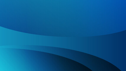 Minimal blue gradient vector background with dynamic wave shapes composition. vector illustration