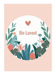 Wall Mural - Romantic card with flowers. Beautiful vector illustration.