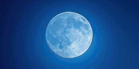 Wall Mural - moonlit stunning view of night sky featuring luminous full moon glowing stars and space elements eli