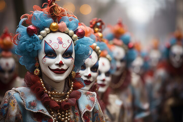 Wall Mural - Fasching Clowns