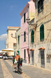 Śródziemnomorska uliczka, stary budynki, fasady, detale, architektura, Portugalia, Włochy, Chorwacja