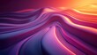 Fondo abstracto 3d con ondas en tonos púrpuras. Generado por IA.