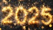 © Diffin - Happy New Year 2025. Text number 2025