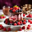 juicy indulgence: the visual harmony of berries and desserts