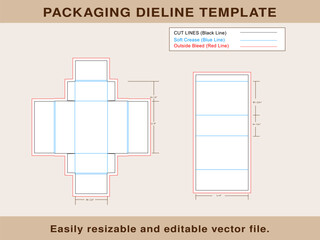 Wall Mural - Sleeve match box style Jewellery Box dieline template