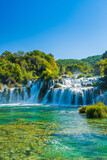 Amazing waterfall Skradinski Buk in Krka national park in Croatia