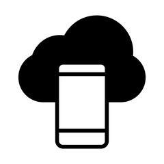 Sticker - Mobile Computing solid glyph icon